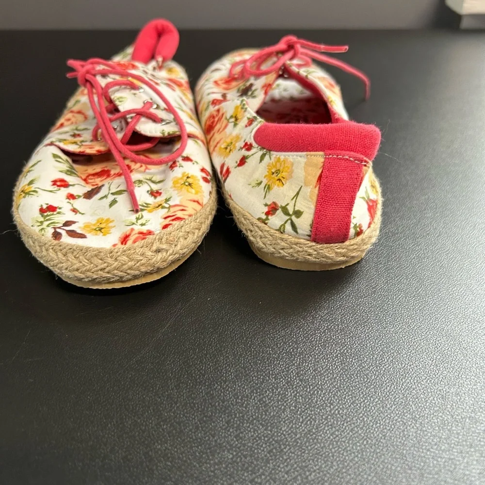 Sophie Sue‎ Women's 10 Floral Espadrille Sneakers Canvas Lightweight Cottagecore